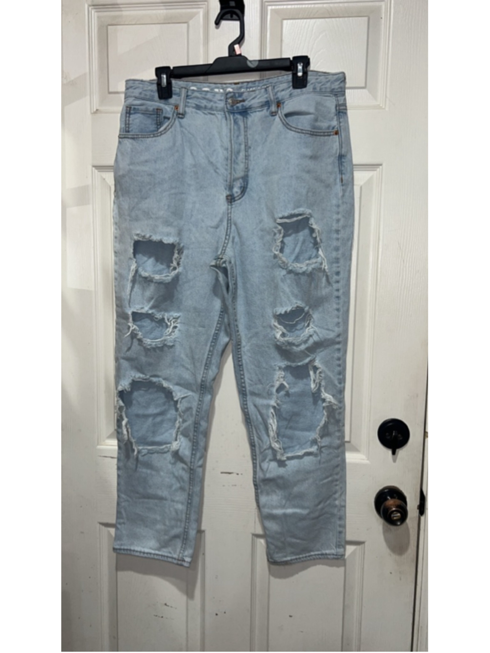 Women's S.O.N.G. Light Blue Distressed Jeans Juniors Size 15